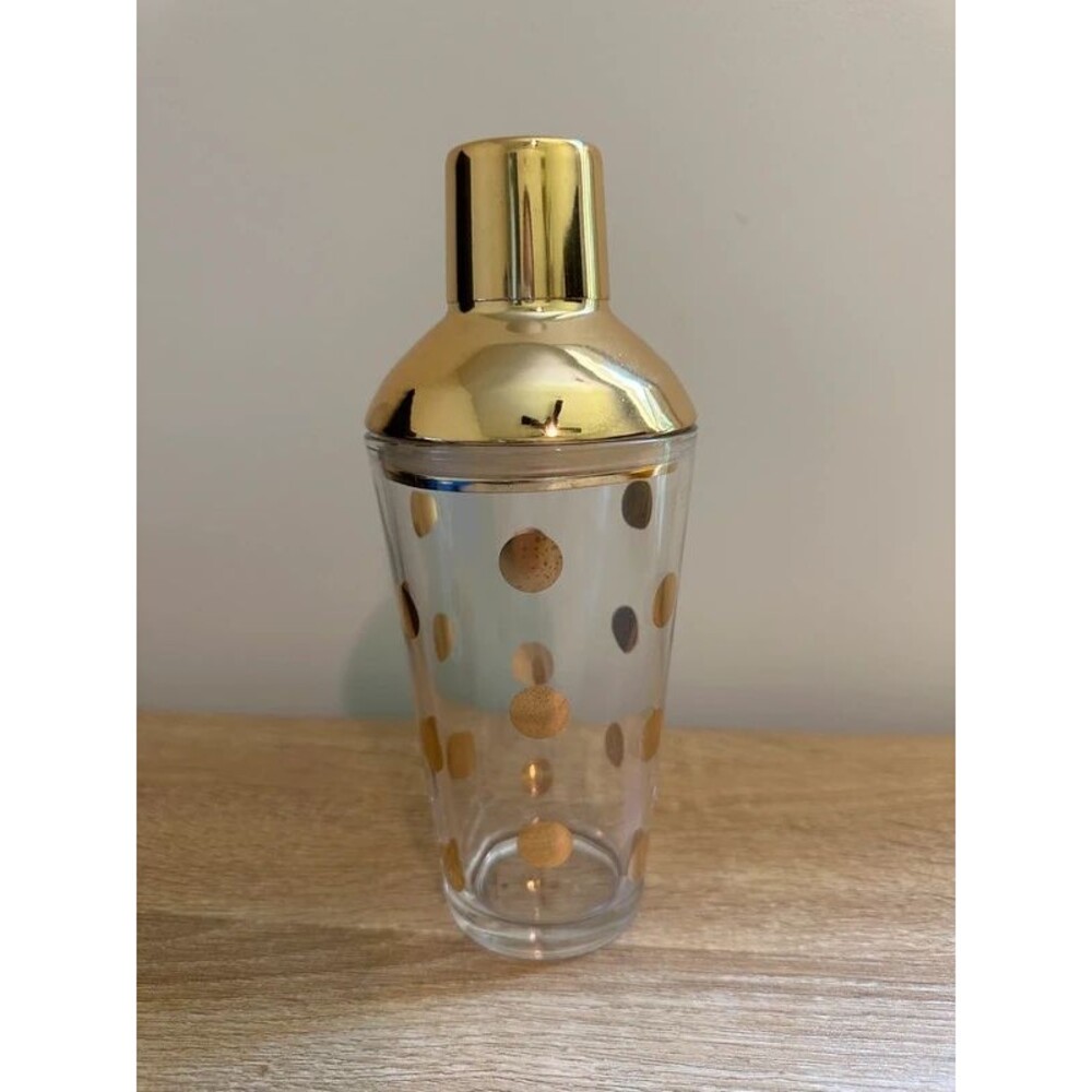 Kate spade metallic polka dot cocktail shaker
